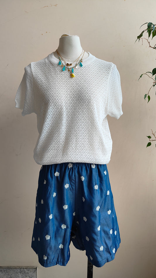 Shorts Margherite Blu