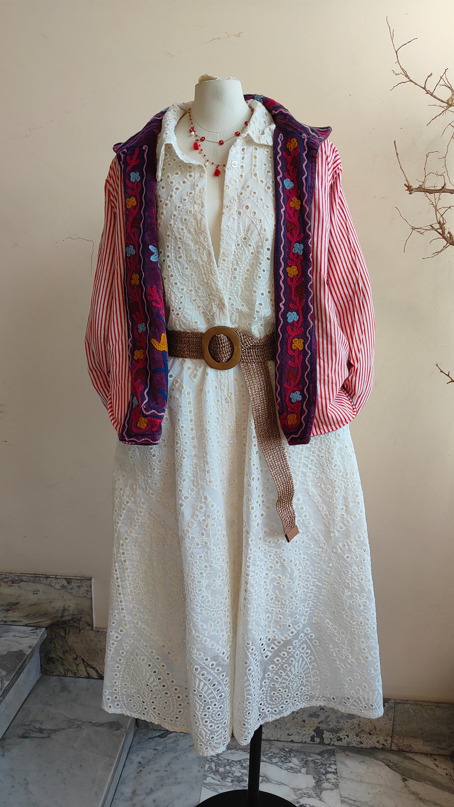 Giacca Boho con Tasche Laterali