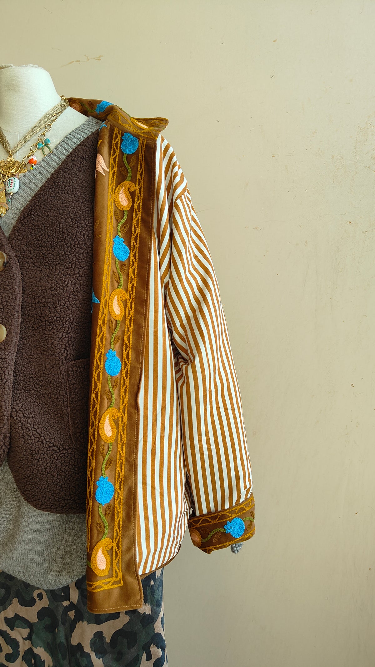 Giacca Boho con Tasche Laterali