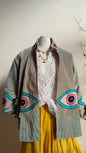 Giacca Boho con Tasche Laterali