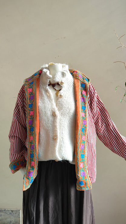 Giacca Boho con Tasche Laterali