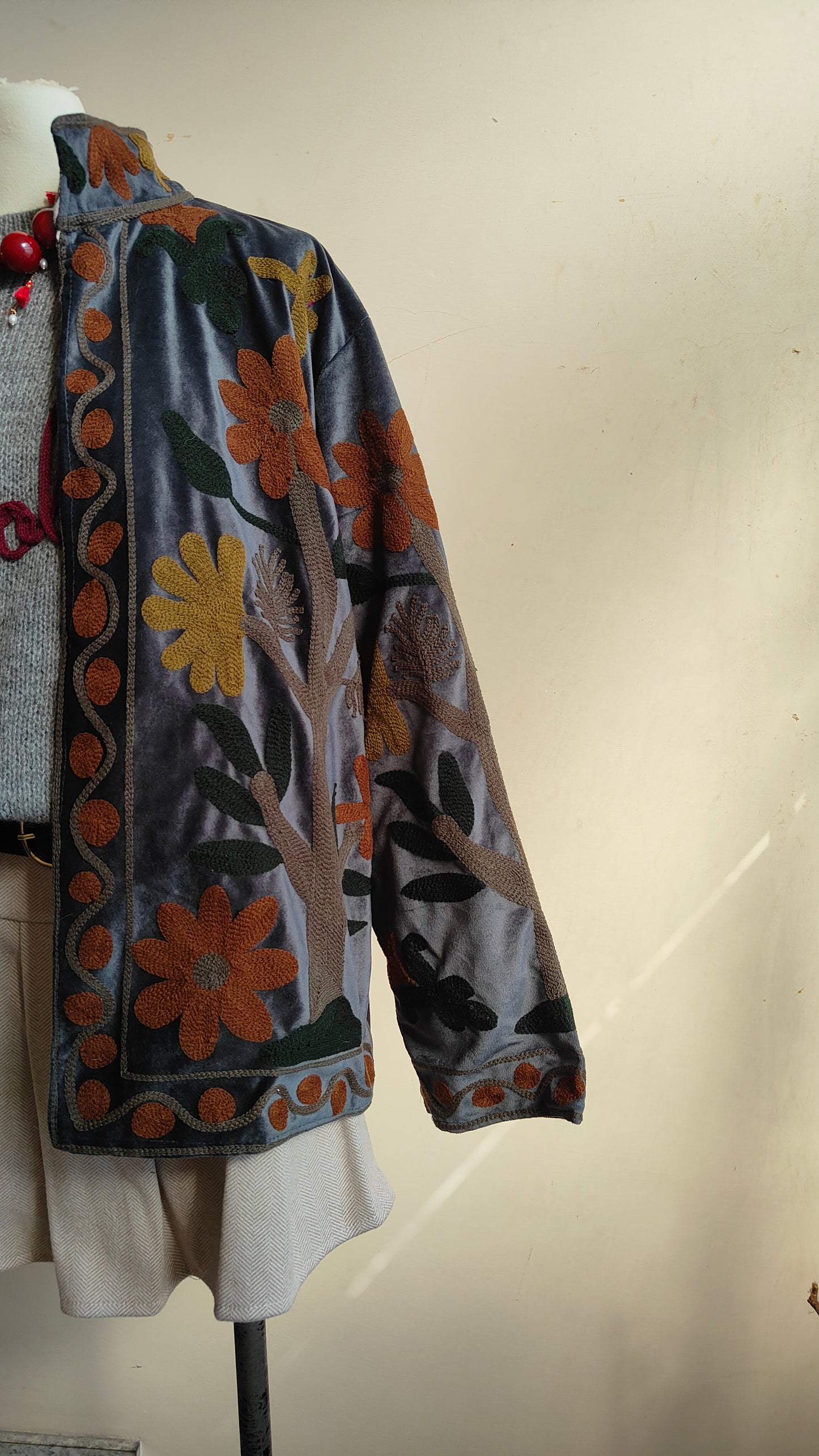 Giacca Boho con Tasche Laterali