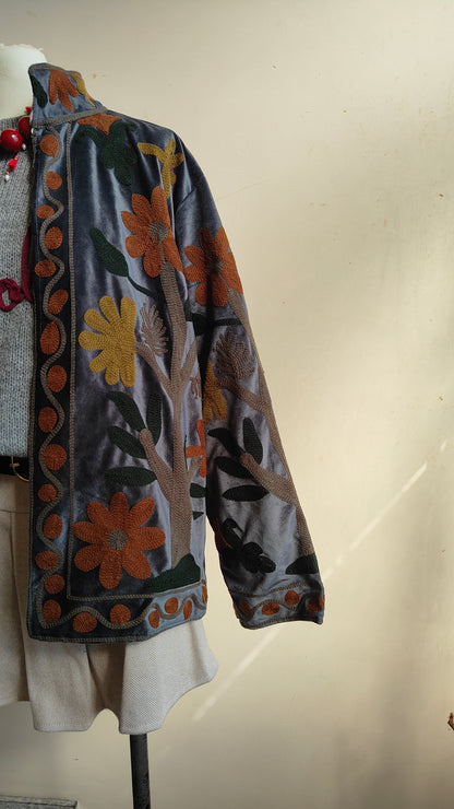 Giacca Boho con Tasche Laterali