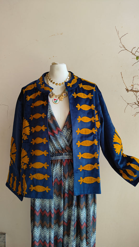 Giacca Boho con Tasche Laterali