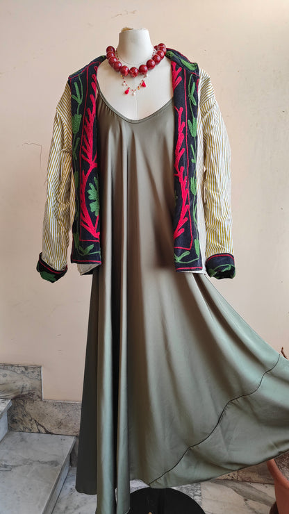Giacca Boho con Tasche Laterali