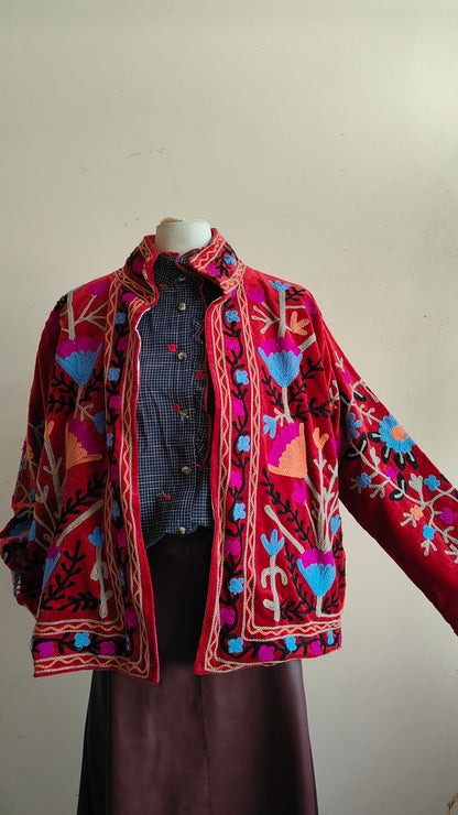 Giacca Boho con Tasche Laterali