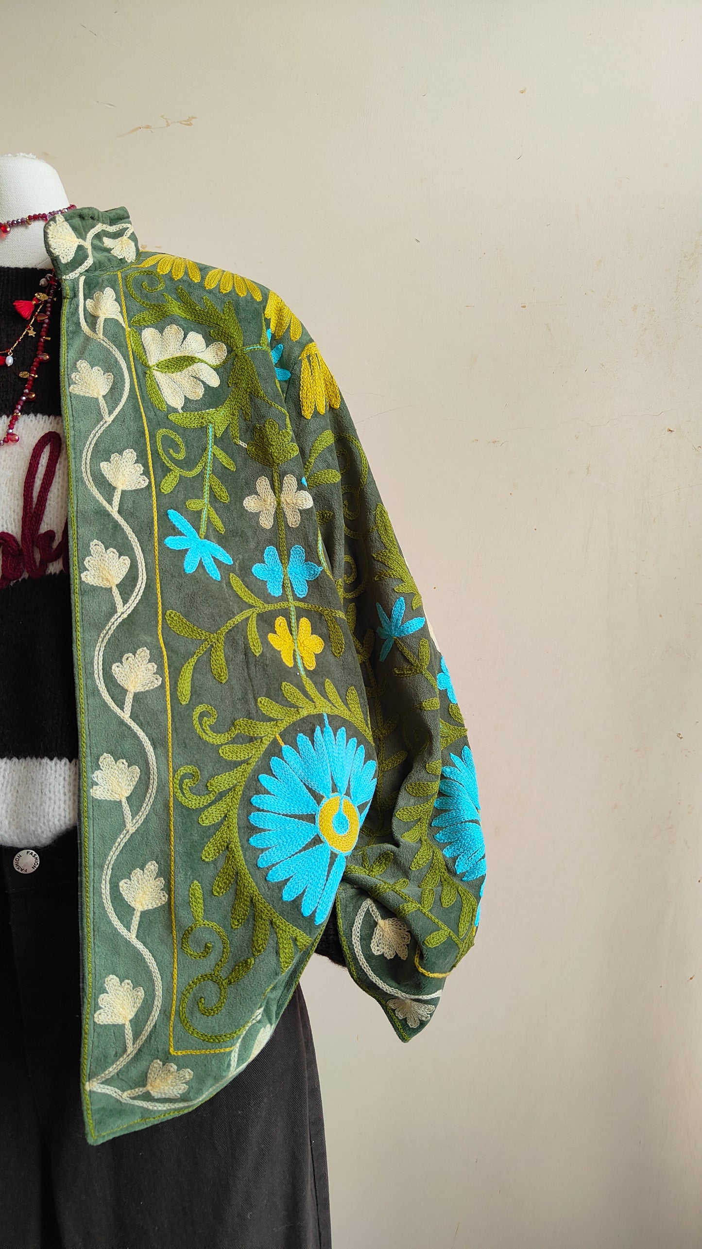 Giacca Boho con Tasche Laterali