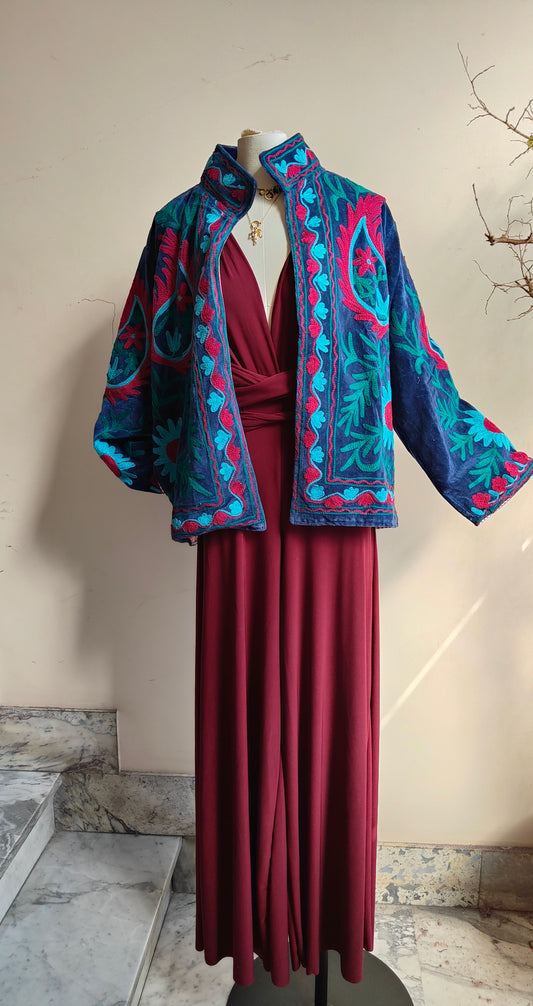 Giacca Boho con Tasche Laterali