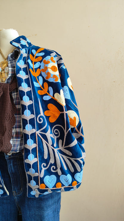 Giacca Boho con Tasche Laterali