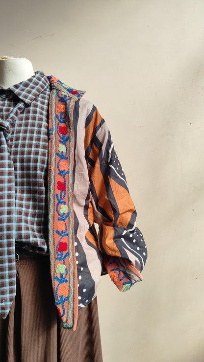 Giacca Boho con Tasche Laterali