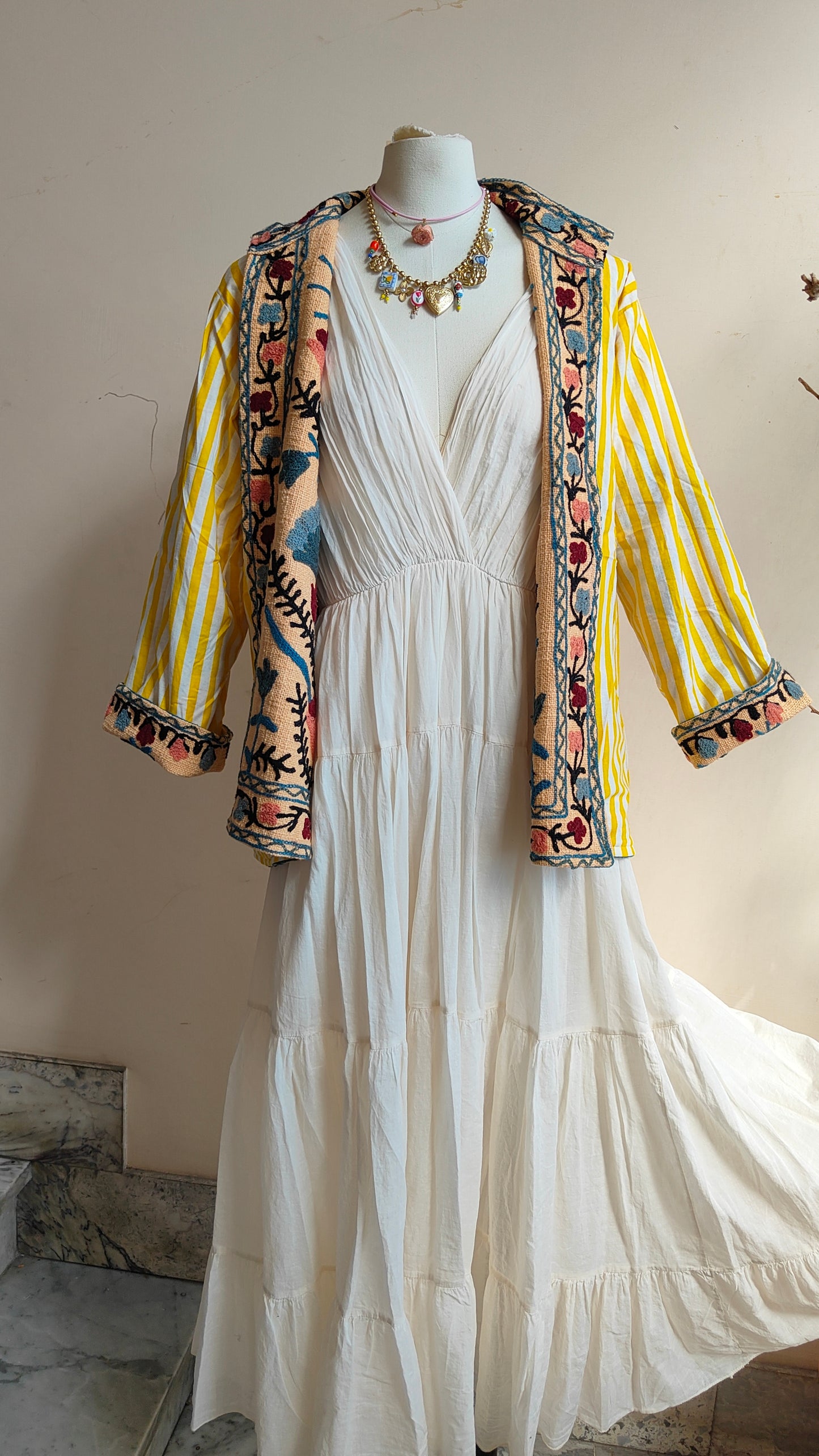 Giacca Boho tasche Canapa