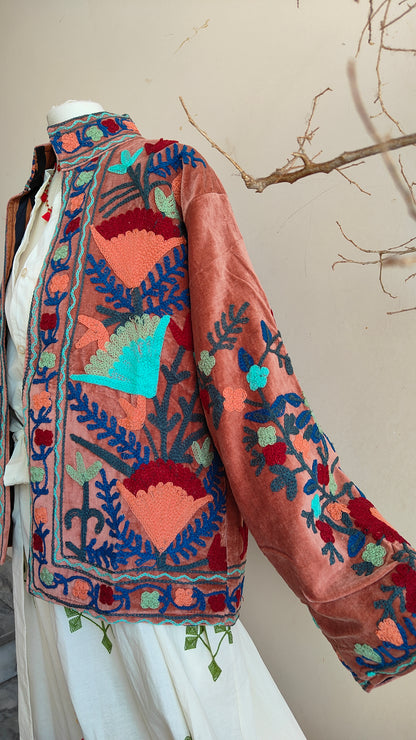 Giacca Boho con Tasche Laterali