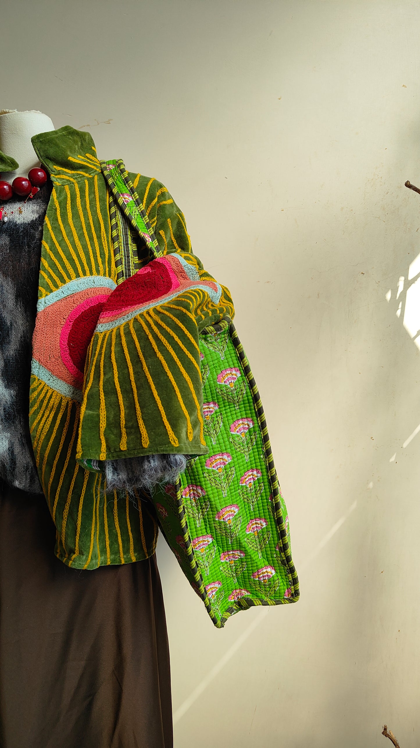 Giacca Boho con Tasche Laterali