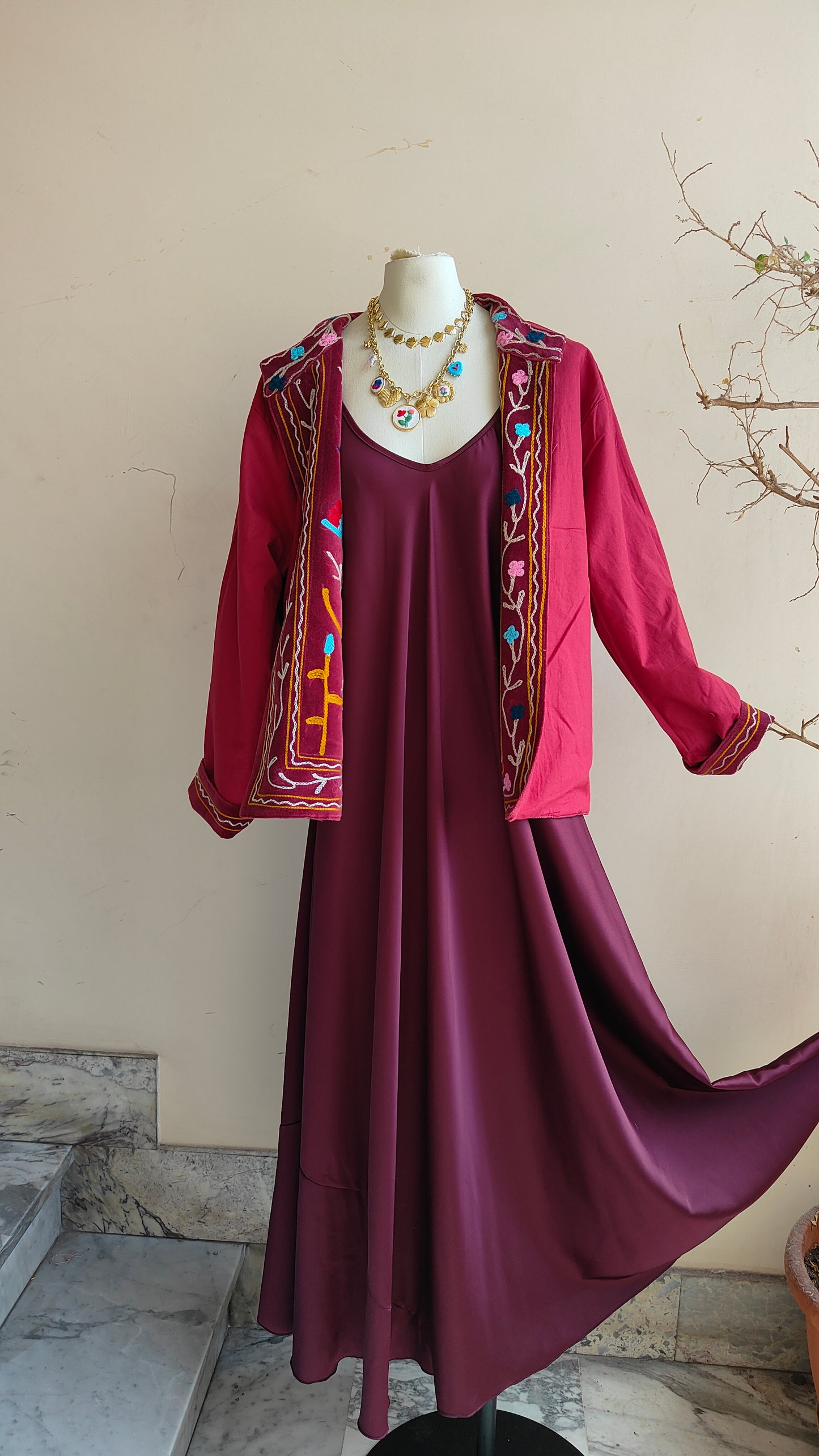 Giacca Boho con Tasche Laterali