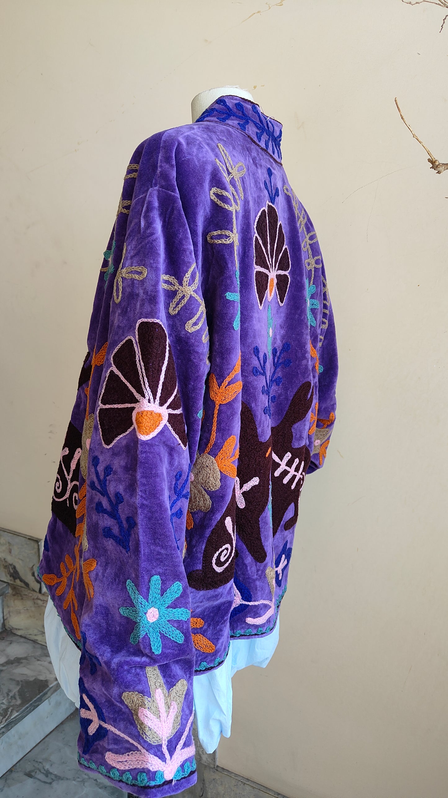Giacca Boho con Tasche Laterali
