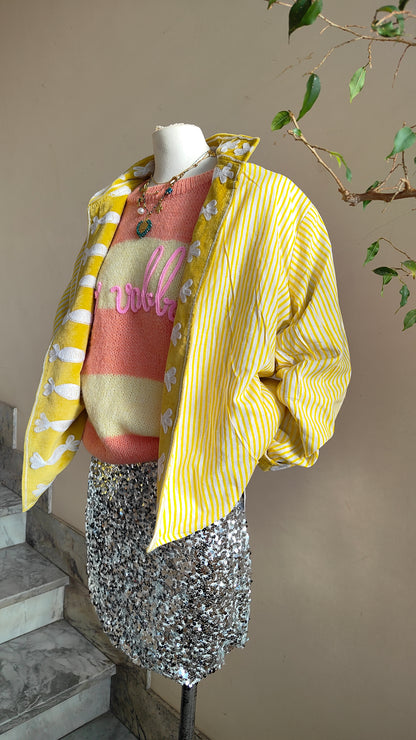 Giacca Boho con Tasche Laterali