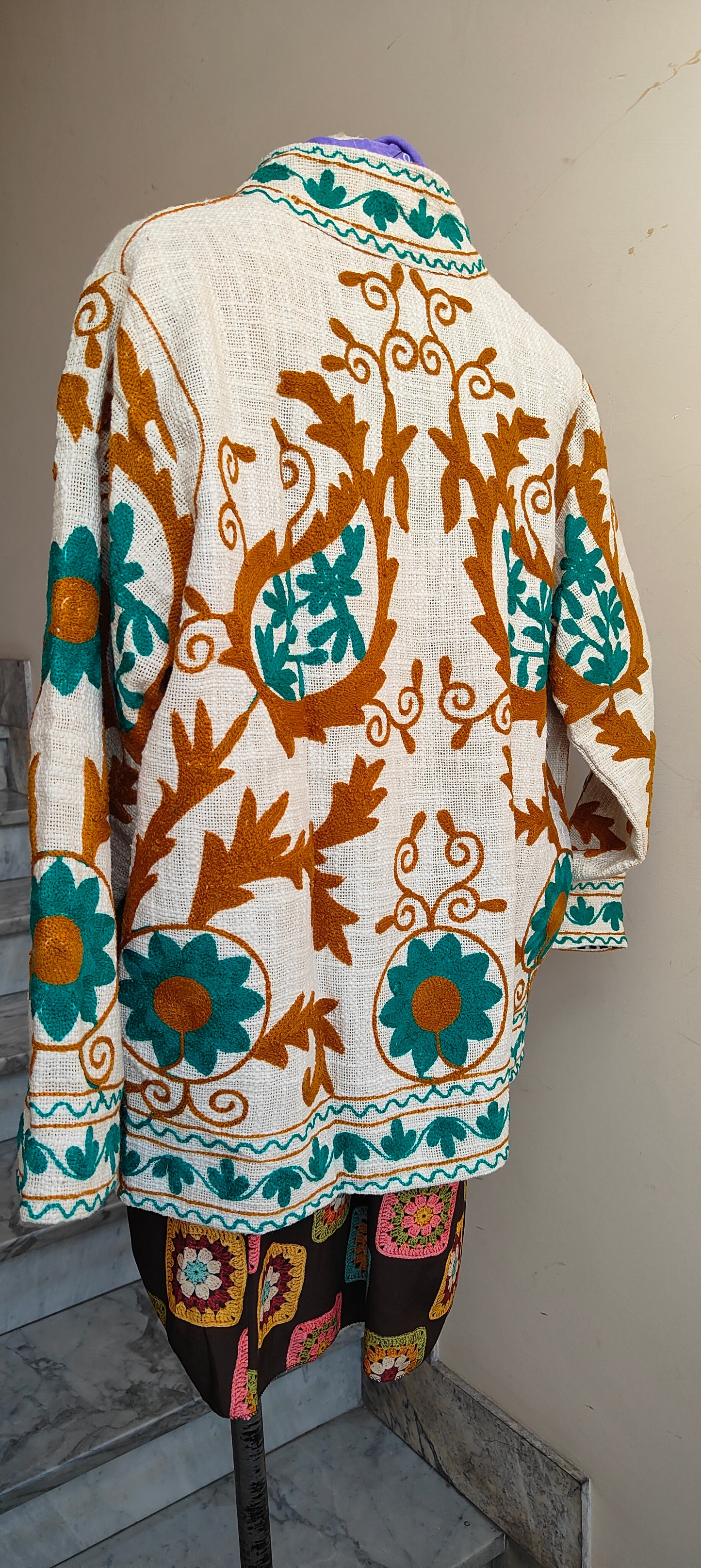 Giacca Boho tasche Canapa