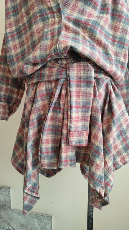 COMPLETO CHECK – CAMICIA & GONNA ASIMMETRICA