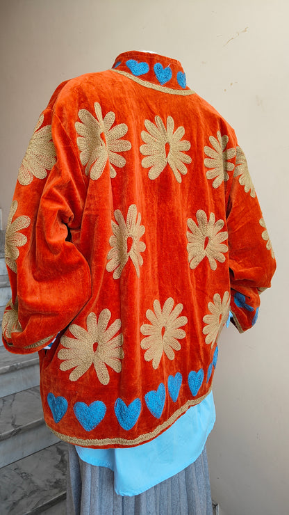 Giacca Boho con Tasche Laterali