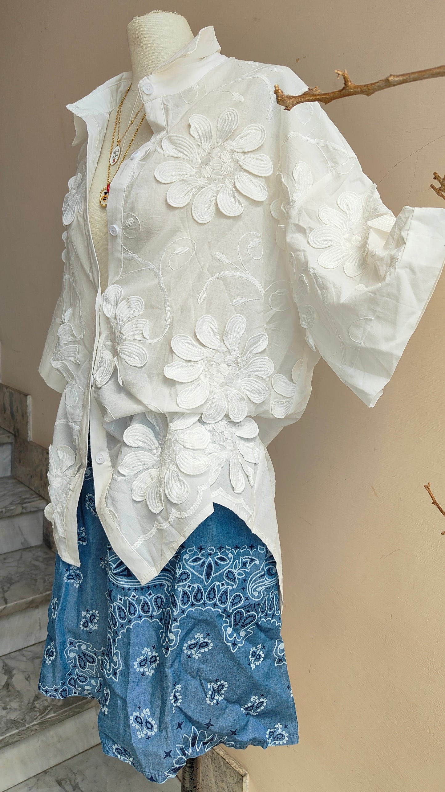 Camicia Fiore di Cotone