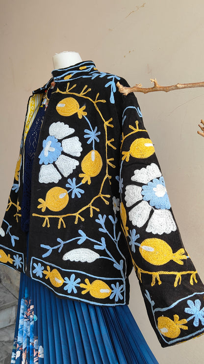 Giacca Boho con Tasche Laterali
