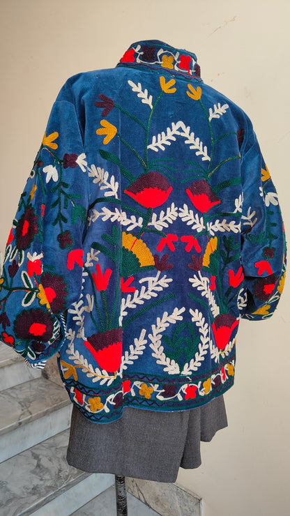 Giacca Boho con Tasche Laterali