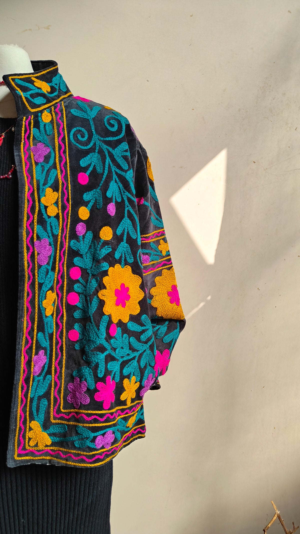 Giacca Boho con Tasche Laterali