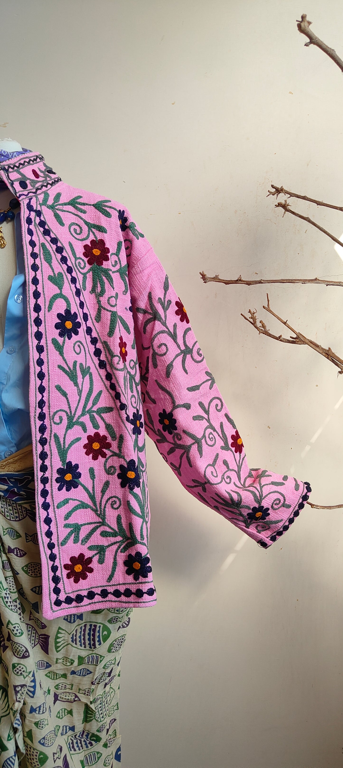 Giacca Boho tasche Canapa